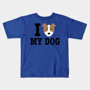 I Love My Dog - Dog Lover Dogs Kids T-Shirt